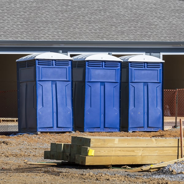 how often are the portable restrooms cleaned and serviced during a rental period in Maryland Line MD